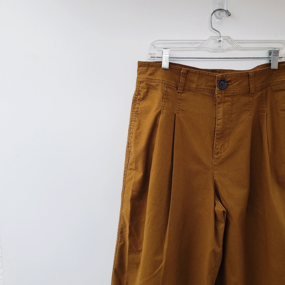 Madewell Pleated High Waist Wide Leg CropPant 12 - Picture 10 of 14